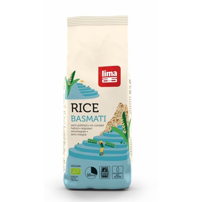 Rijst basmati halfvolkoren bio 500 Gram