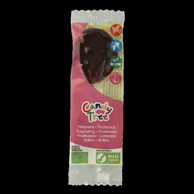 Frambozen lollie bio 1 Stuks