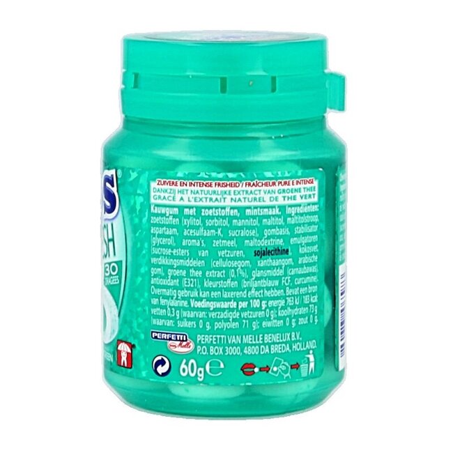 Mentos Gum Pure Wintergreen Pot 30 Pièces