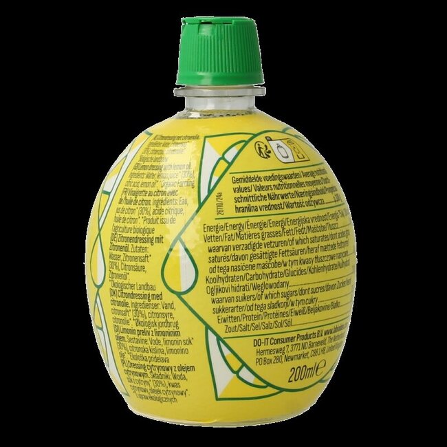 Bioidea Citroensap knijpfles bio 200 Milliliter