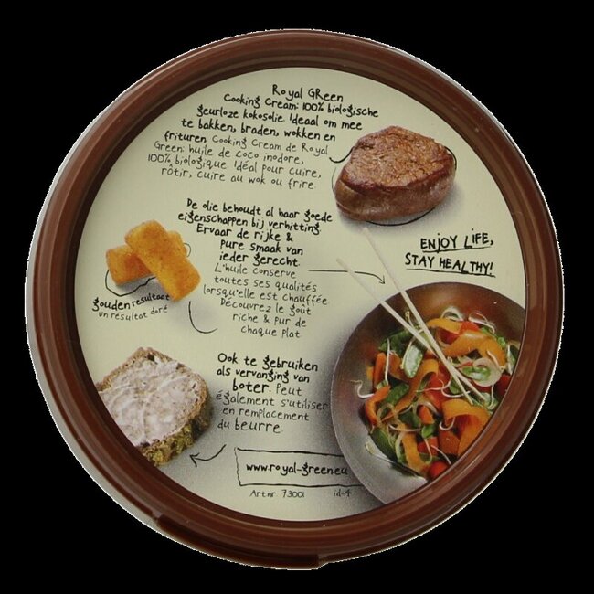 Royal Green Crème de cuisson à la noix de coco sans odeur bio 250 Millilitres