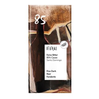Vivani Chocolade puur delicaat 85% Santo Domingo bio 100 Gram