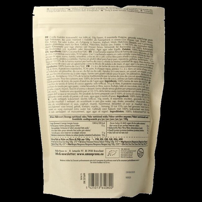 Amanprana Fibres de coco/farine bio 500 g