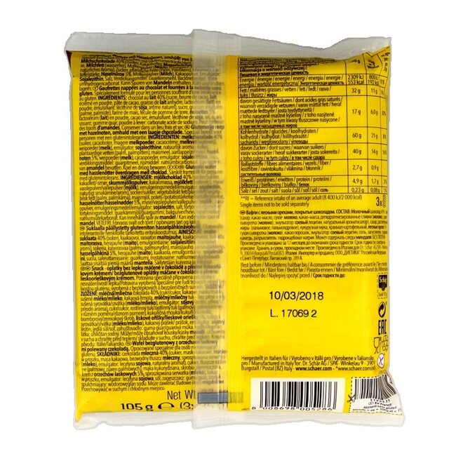 Schar Snack pack de 3 sans gluten 105 grammes