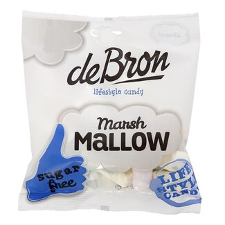 De Bron De Bron Marshmallows suikervrij 75 Gram