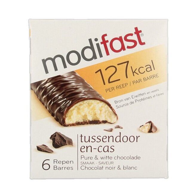Proteine shape bar dark and white chocolate 6x31g 1 Stuks