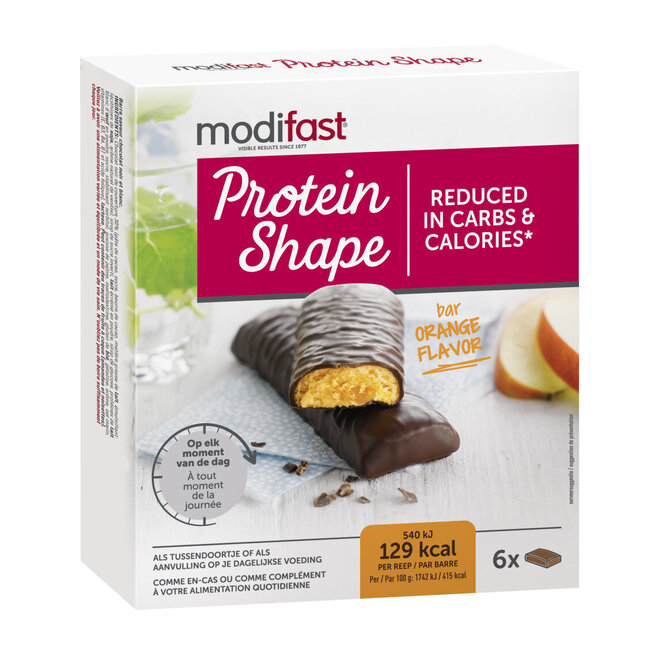 Modifast Proteine shape bar orange 6x31g 1 Stuks