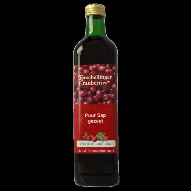 Cranberrysap gezoet bio 750 Milliliter