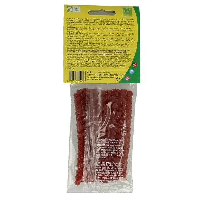 Candy Tree Aardbeikabels bio 75 Gram