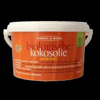 Omega & More Kokosolie geurloos bio 2220 Milliliter