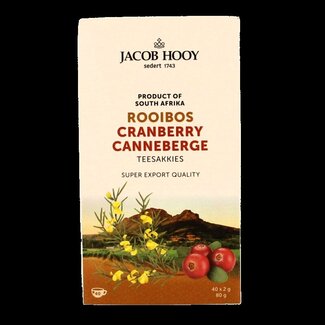 Jacob Hooy Jacob Hooy Thé Rooibos canneberge 40 sachets