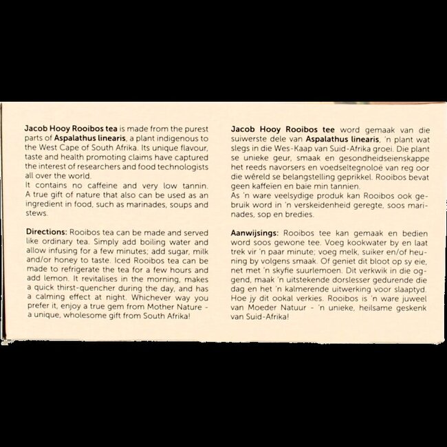 Jacob Hooy Rooibosthee cranberry  40 Zakjes