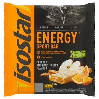 Isostar Isostar Energy sport bar cereals & multifruits 3 pack 1 Stuks