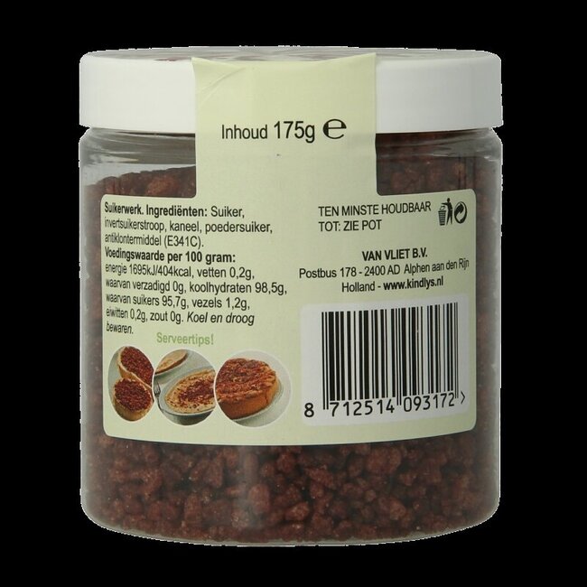 Sucre à la Cannelle Kindly's 175 Grammes