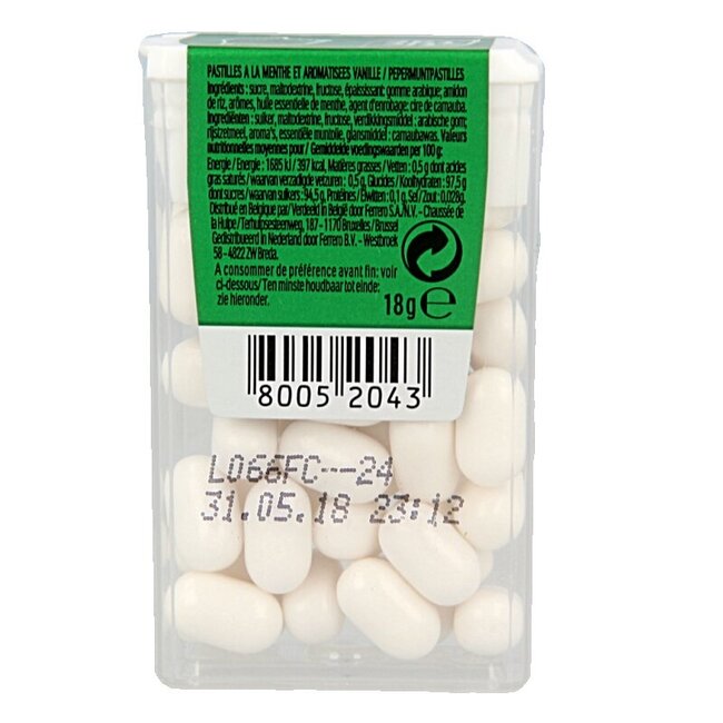 Tic Tac Menthe 18 Grammes