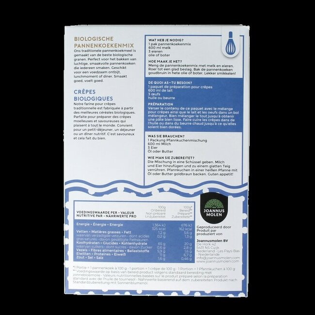 Joannusmolen Pannenkoekmeel bio 300 Gram