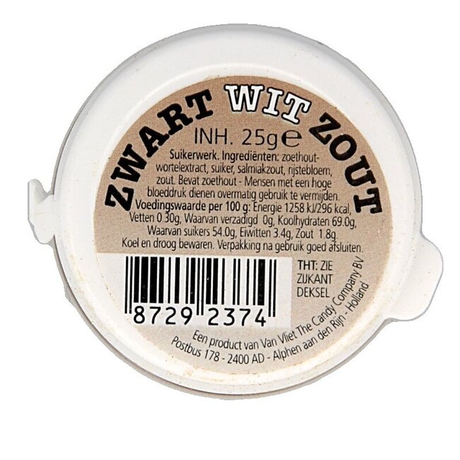 Zwart wit zout 25 Gram