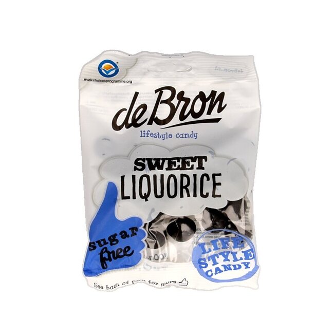 Zoete dropbolletjes/sweet liquorice suikervrij 100 Gram
