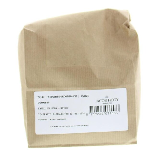 Weegbree groot gesneden 250 Gram