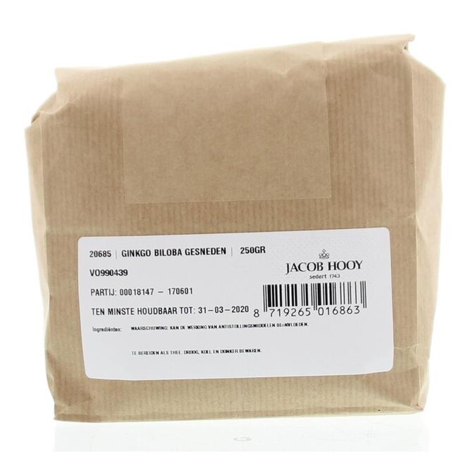 Ginkgo biloba gesneden 250 Gram