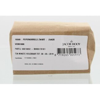 Jacob Hooy Peperkorrels zwart 250 Gram