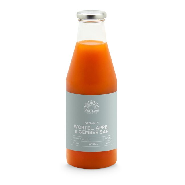Wortel appel & gembersap bio 750 Milliliter