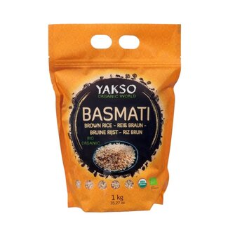 Yakso Basmati rijst bruin bio 1 Kilogram