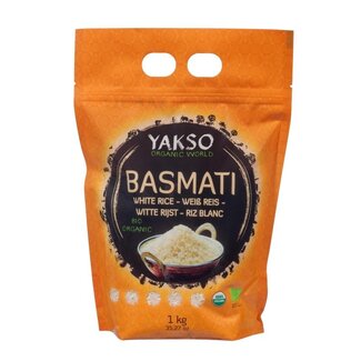 Yakso Basmati rijst wit bio 1 Kilogram