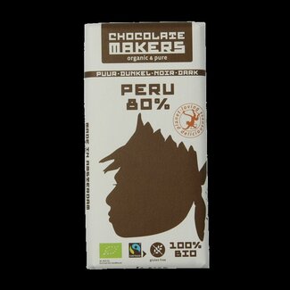 Chocolatemakers Awajun 80% puur fairtrade bio 80 Gram