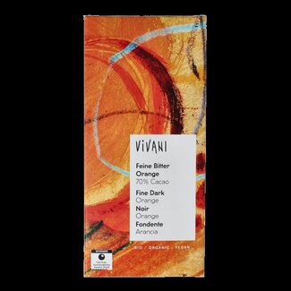 Vivani Fine dark sinaasappel 70% cacao bio 80 Gram