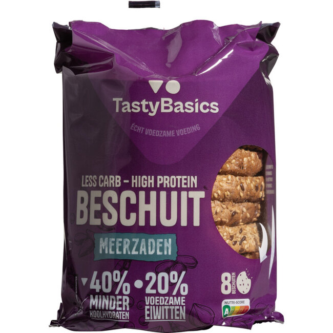 Less carb-high protein beschuit meergranen 168 Gram