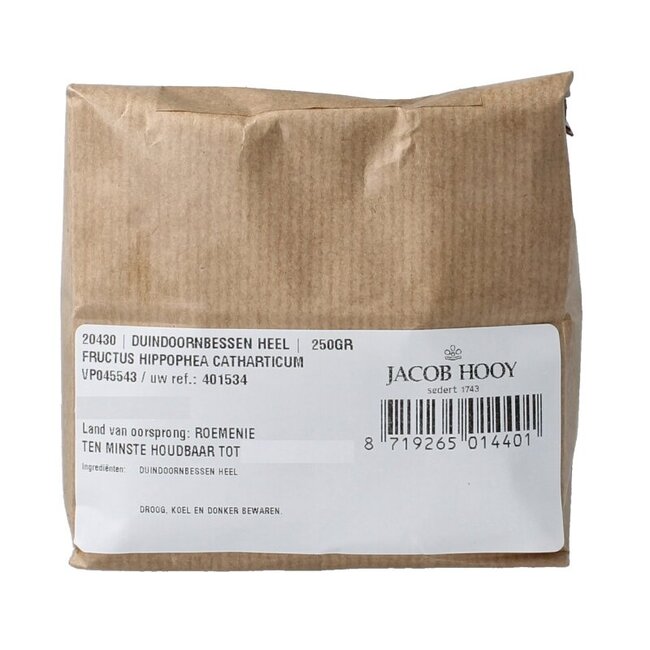Duindoornbessen heel 250 Gram