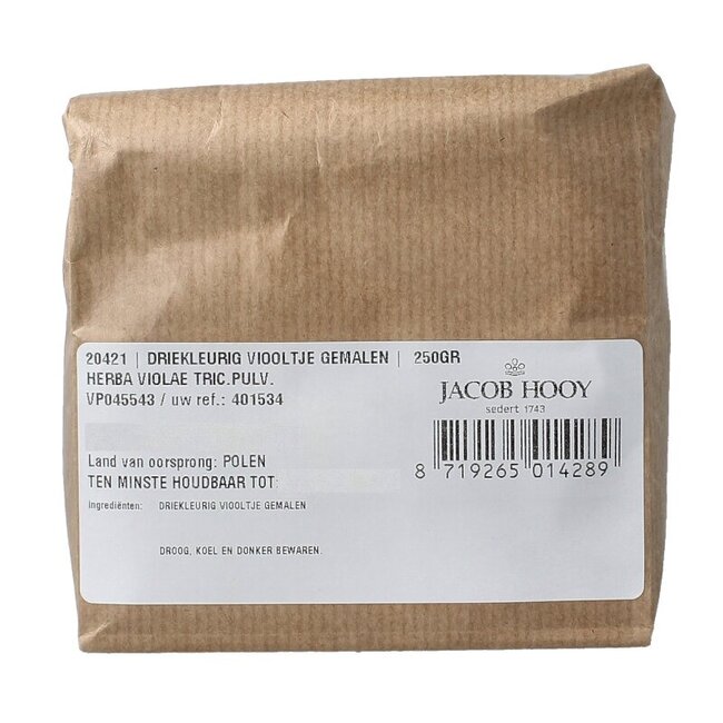 Driekleurig viooltje gemalen 250 Gram