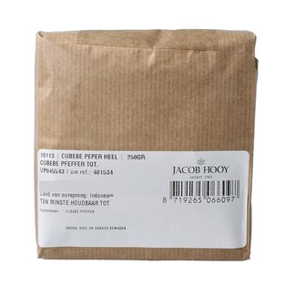 Jacob Hooy Cubebe peper heel 250 Gram