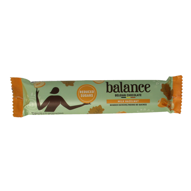 Choco stevia reep melk hazelnoot 35 Gram