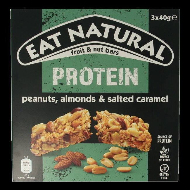 Protein pack caramel & pinda 3 x 40 gram 120 Gram