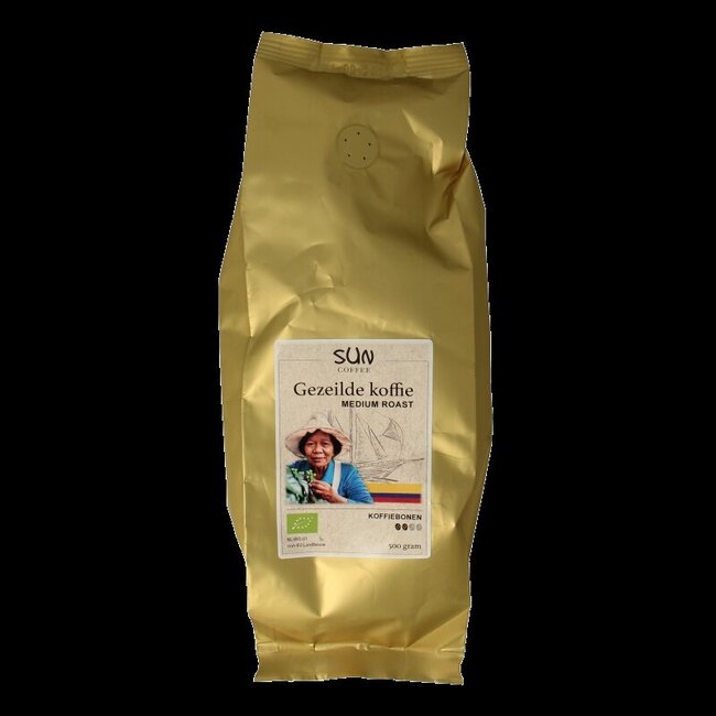 Gezeilde koffiebonen medium roast bio 500 Gram