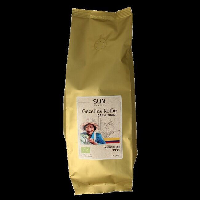 Gezeilde koffiebonen dark roast bio 500 Gram