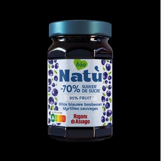 Natu Wilde blauwe bosbessenjam bio 240 Gram