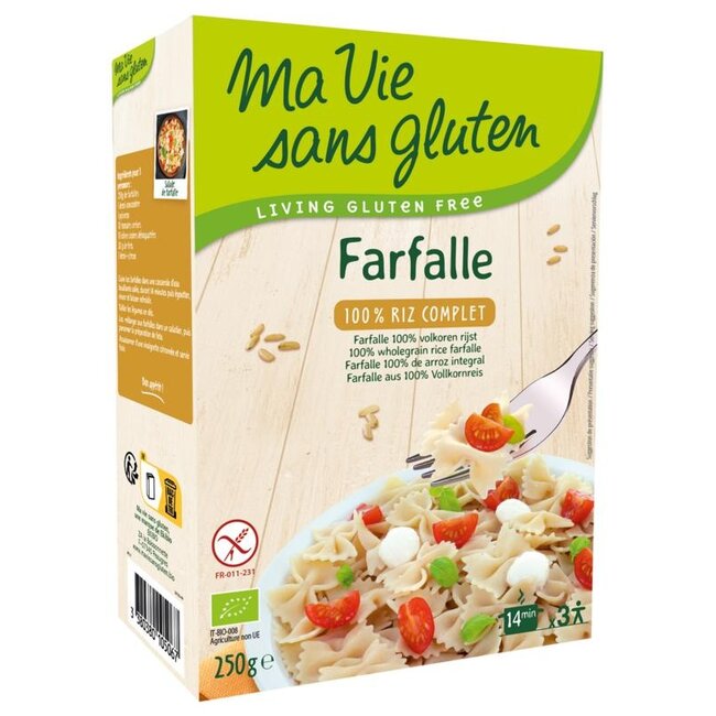 Farfalle volkoren rijst bio 250 Gram