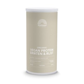 Mattisson Vegan protein erwten & rijst naturel bio 500 Gram