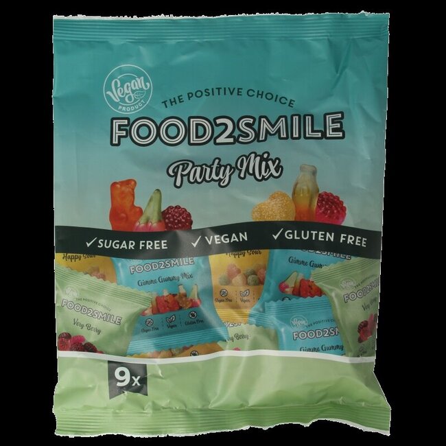 Party mix uitdeelzak 9 zakjes 180 Gram