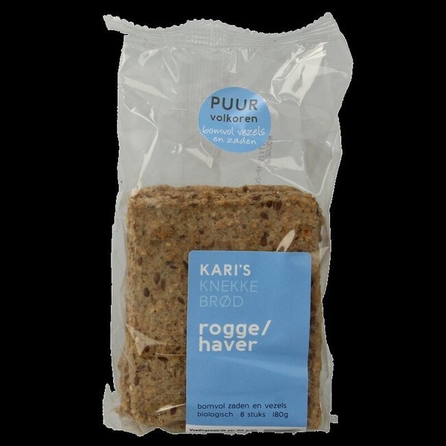 Knekkebrod rogge/haver bio 180 Gram