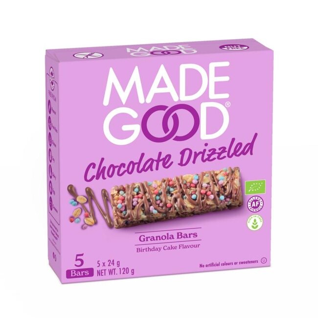 Granola bar chocolate birthday bio 5 Stuks