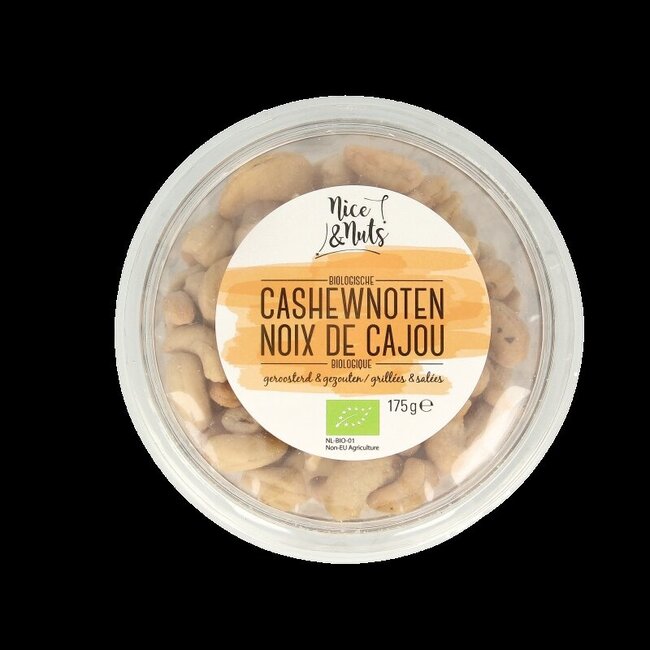 Cashewnoten met zeezout geroosterd bio 175 Gram