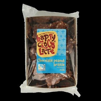 Happy Chocolate Chocolade pindarotsen melk bio 150 Gram