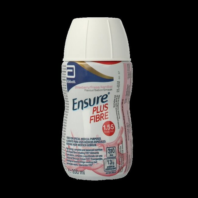 Plus fibre aardbei 200 Milliliter