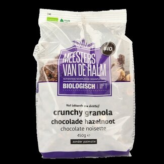 De Halm Granola choco/hazelnoot bio 450 Gram