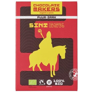 Chocolatemakers Sint letter 65% puur bio 120 Gram