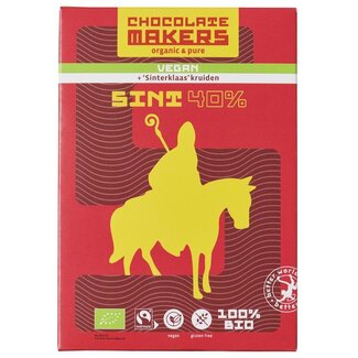Chocolatemakers Sint letter 40% vegan + Sinterklaaskruiden bio 120 Gram